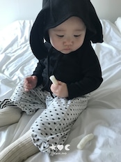 【取寄】LALALAND (Baby)ハートドットフリルパンツ|秋服|韓国子供服|26/AT