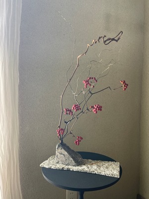 153 石の花器・枝ものセット