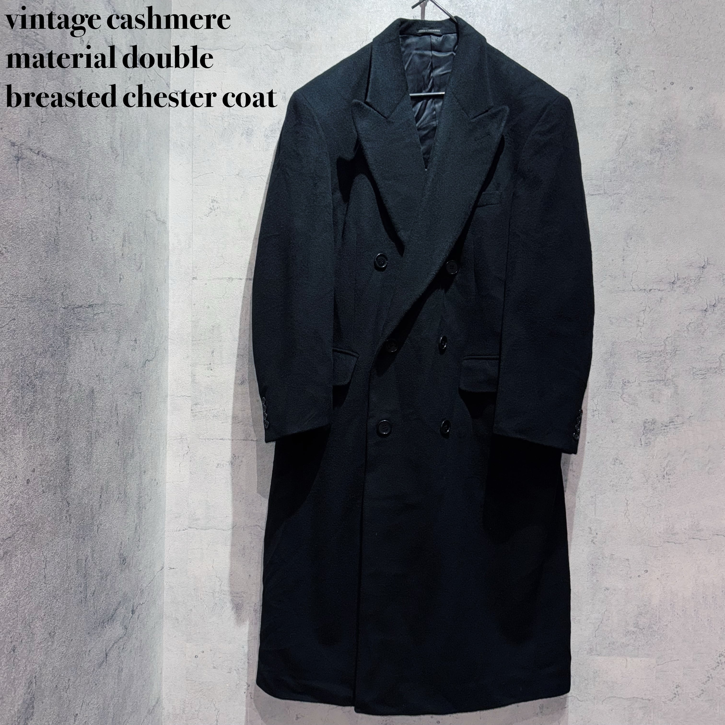 vintage cashmere material double breasted chester coat