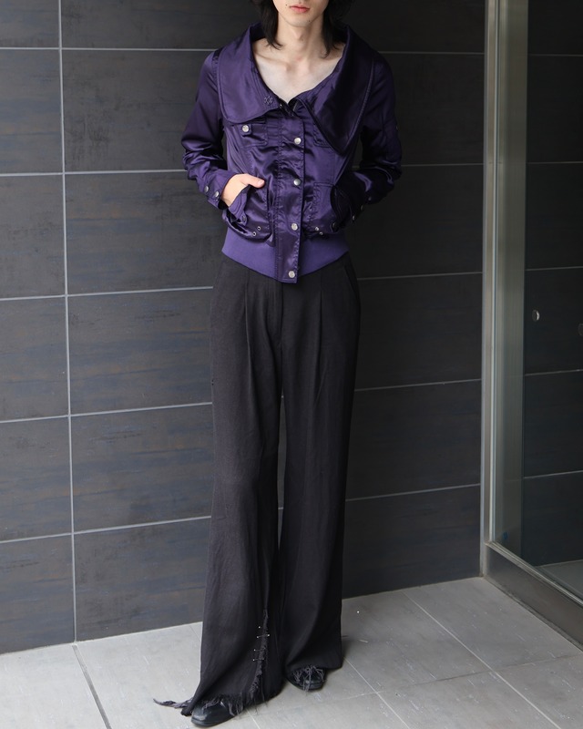short length zip snap blouson