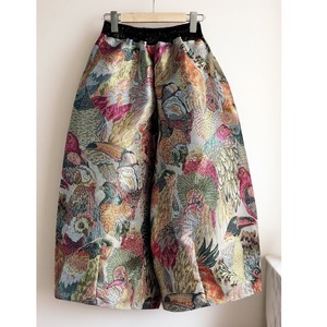 vintage bird jacquard wide pants＜p3063＞