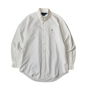 "90s Ralph Lauren" YARMOUTH white shirt
