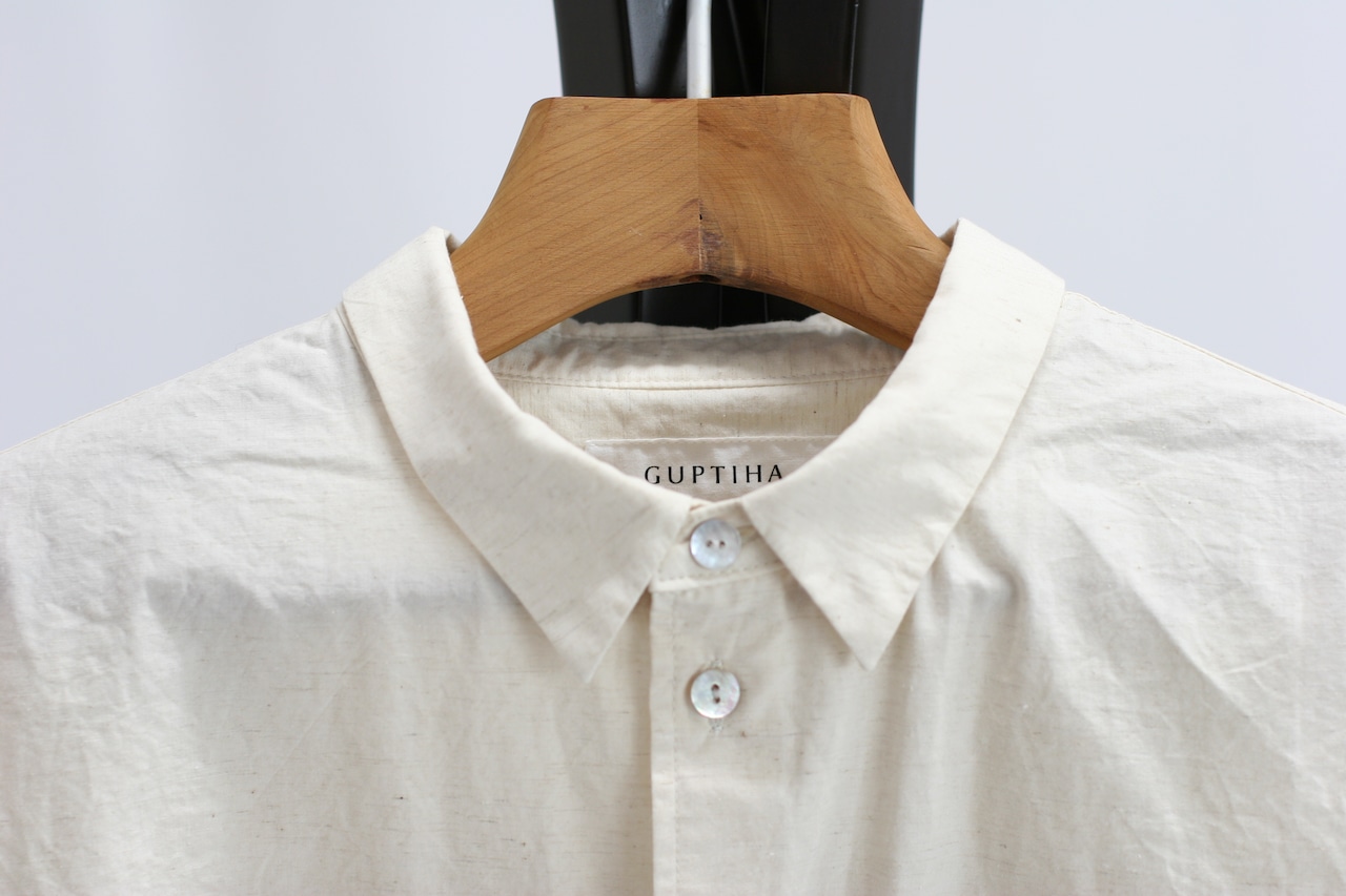 【GUPTIHA】Cotton Linen Typewriter Shirts / Ecru(63145-096)