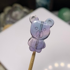 12貫通穴・くまさんフローライトビーズ