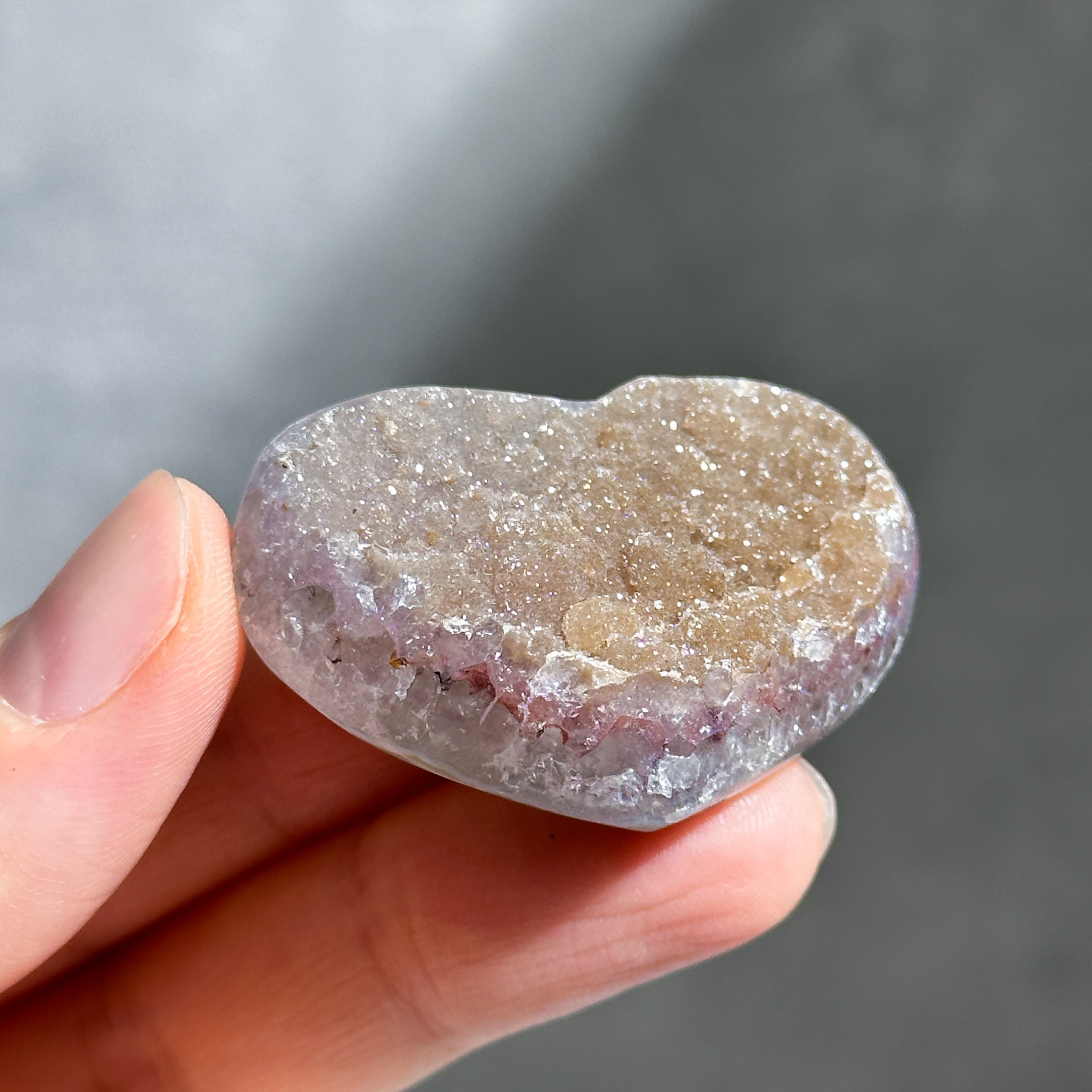 アゲート×アメジスト ハート52◇ Agate× Amethyst ◇天然石・鉱物