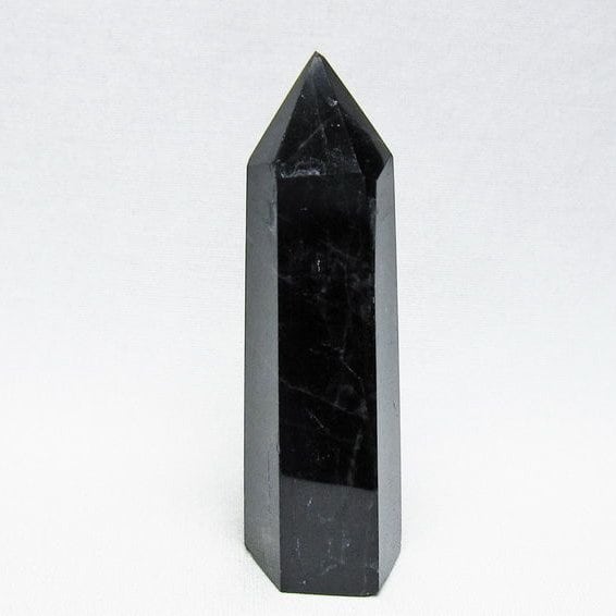モリオン ポイント 黒水晶 六角柱 置物 一点物 142-11267