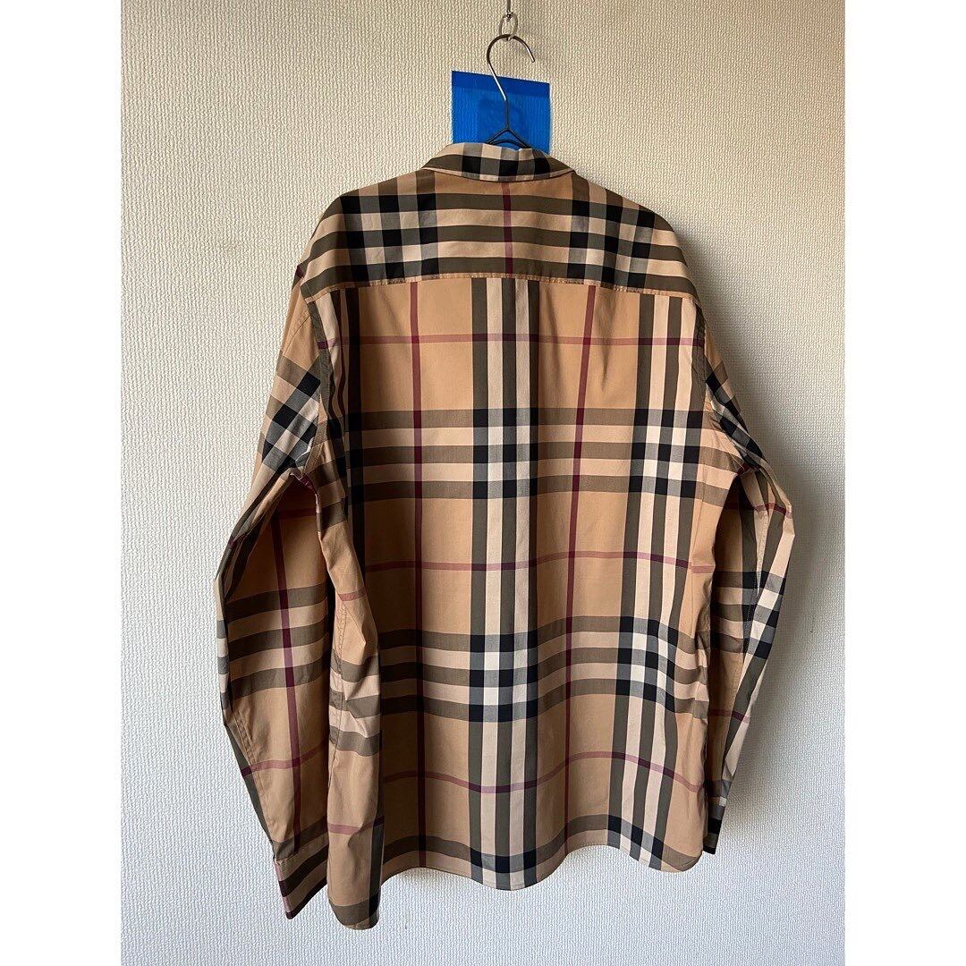 dead stock Burberry Brit cotton nylon elastane check shirt