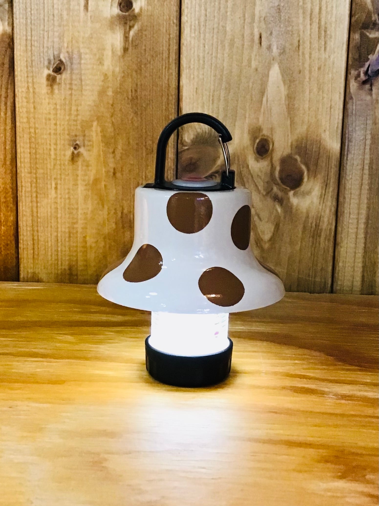 ledhat ホコリタケハット ベージュ✖︎ブラウンドット（ML4用