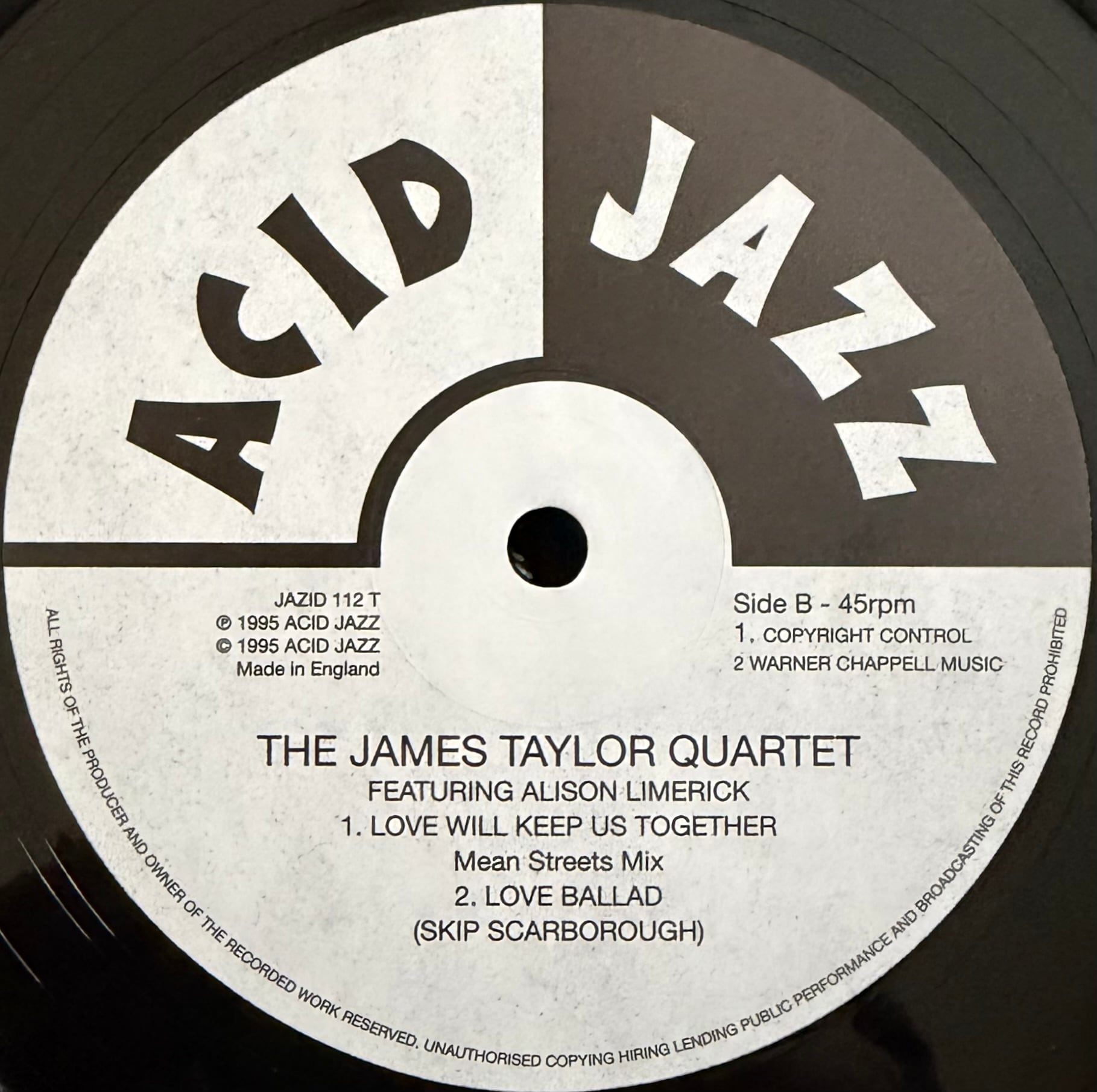 1995] The James Taylor Quartet Featuring Alison Limerick – Love