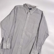 90s 00s Polo by Ralph Lauren ポロ ラルフローレン LOWELL ストライプ 長袖 ワイシャツ ドレスシャツ サイズ 42-82 /ホワイト×パープル メンズ ビンテージ