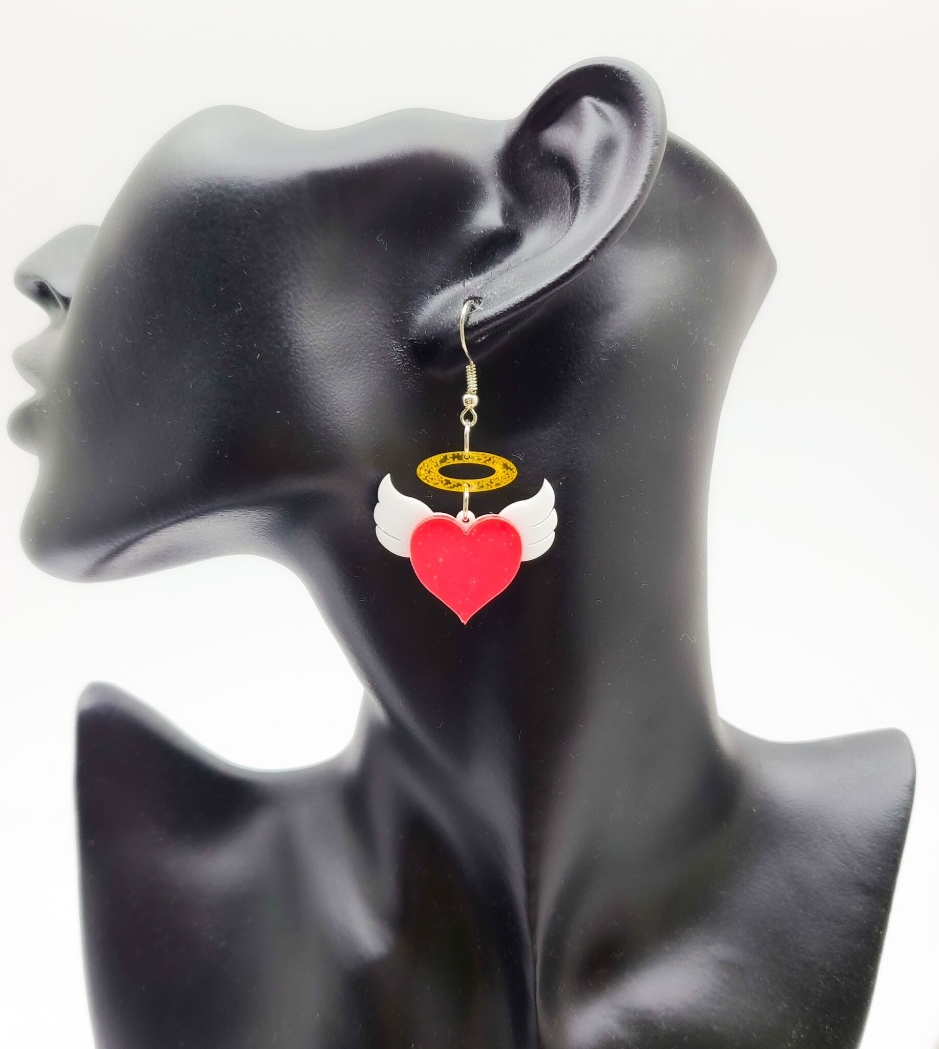 天使のハート ピアス イヤリング ハート 天使 エンジェル 恋 LOVE