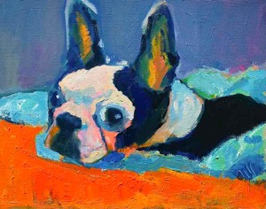 OIL COLOUR | 油彩画 #現代アート #犬 #猫