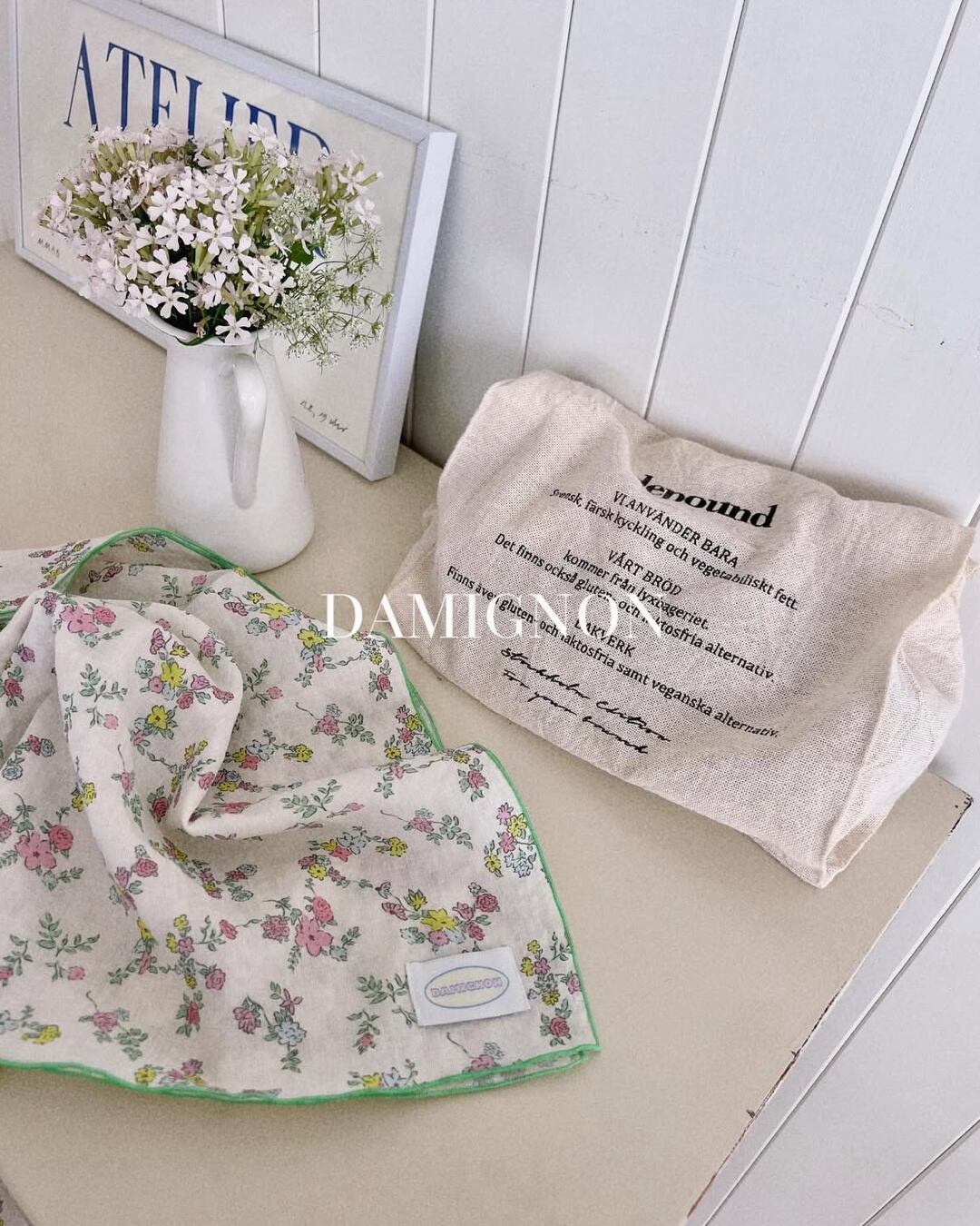 【即納】summer blanket ⦅ flower green ⦆