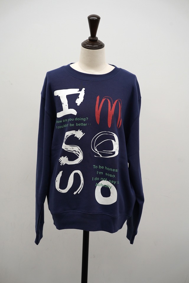 I’M SOSO TEGAKI PRINT SWEAT