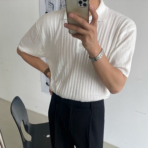 シンプルニットポロシャツ　MT0080218