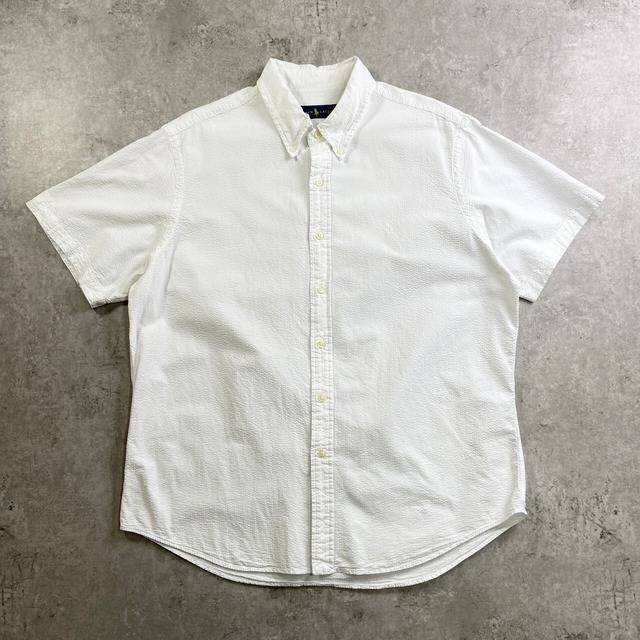 Ralph Lauren ラルフローレン 半袖シアサッカーシャツ メンズXL 古着 