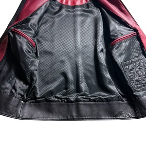DOLCE&GABBANA blood red leather riders jacket