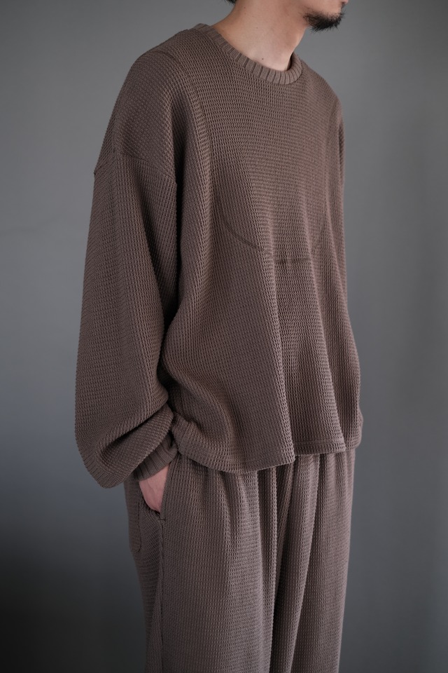 REFOMED / AZEAMI THERMAL TEE "BROWN"
