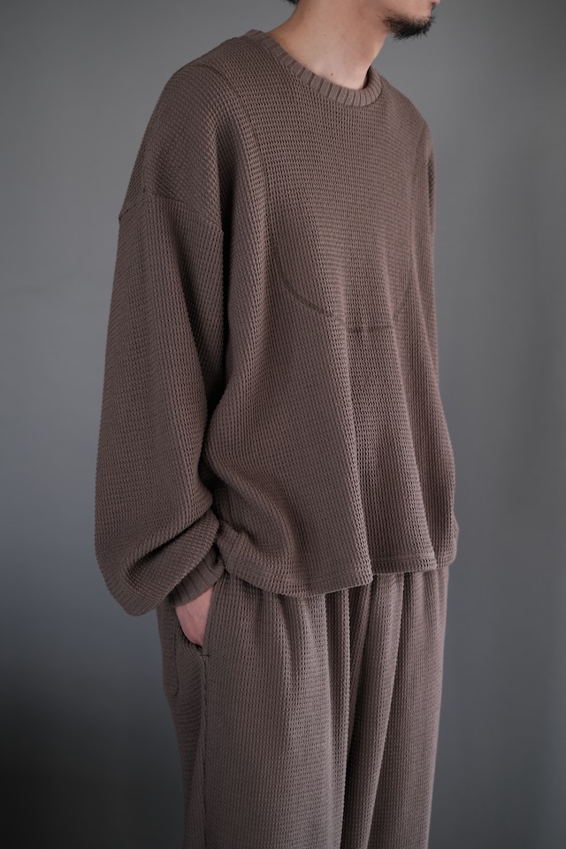 REFOMED / AZEAMI THERMAL TEE "BROWN"