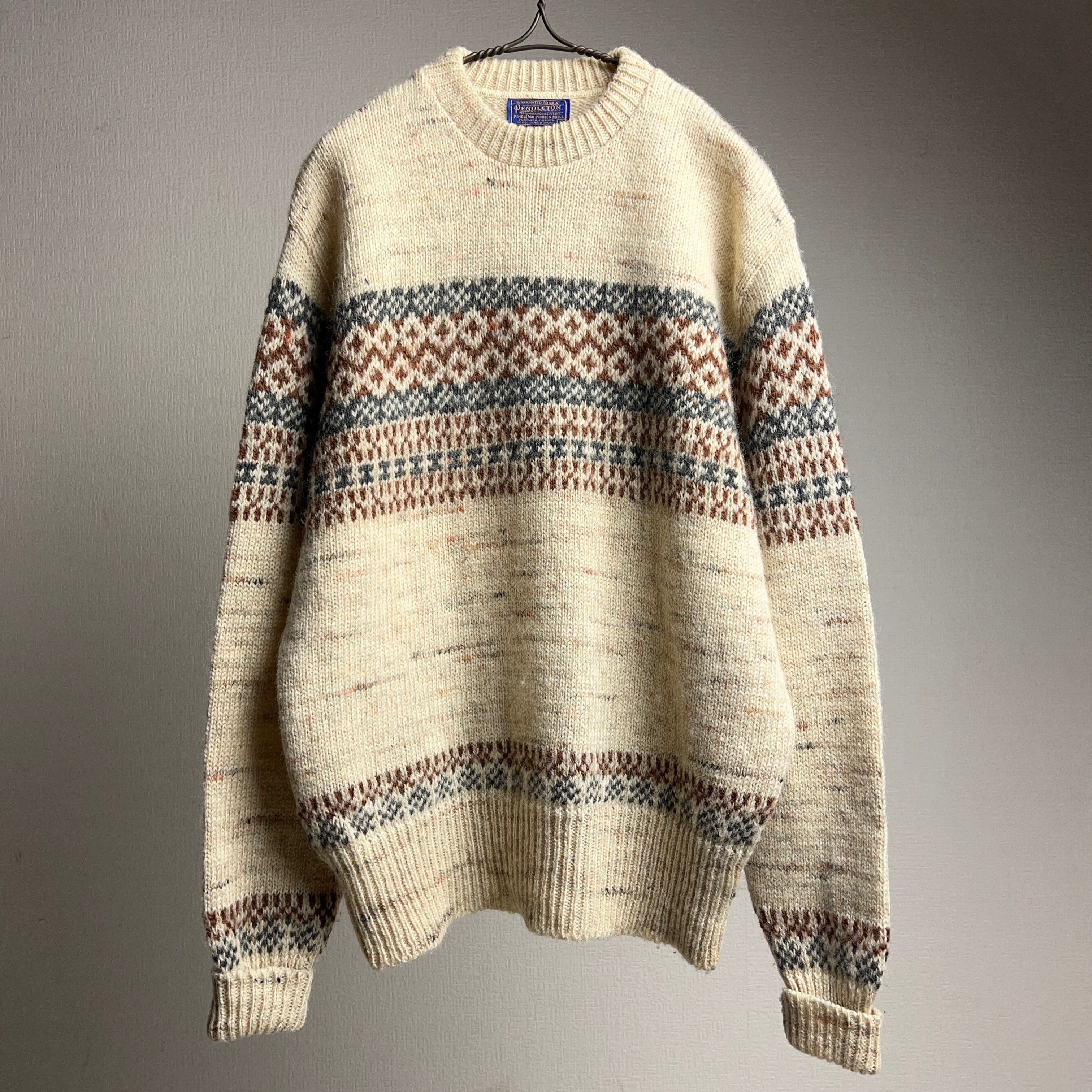 70's~80's PENDLETON Wool Knit Sweater SIZE XL USA製 70年代 80年代 