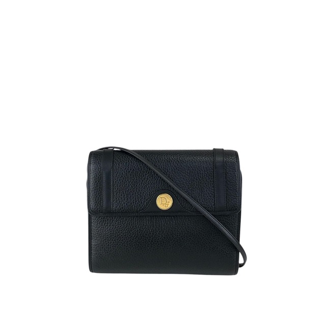 Christian Dior クリスチャン ディオール ショルダーバッグ ブラック DIOR レザー vintage ヴィンテージ オールド dm5c8k