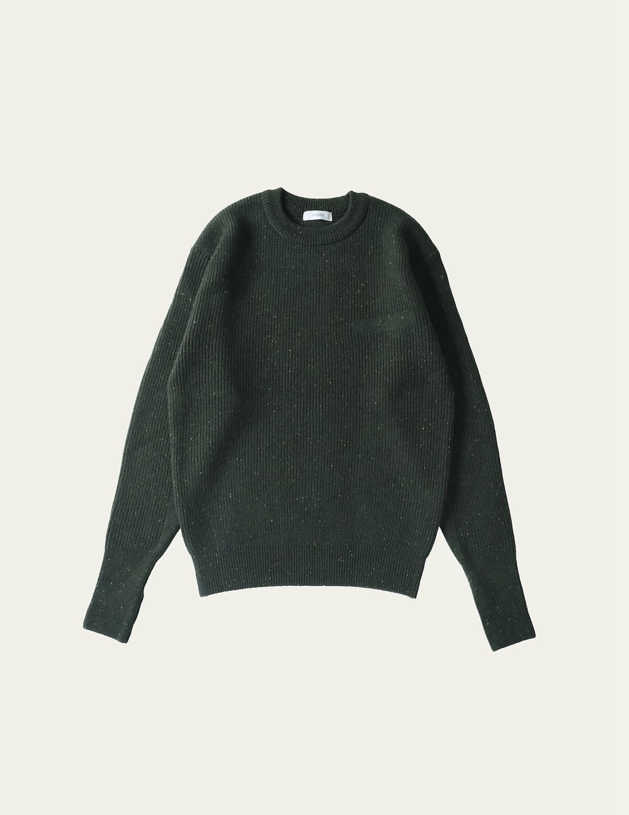 FUJITO Commando Sweater Olive Green,Charcoal
