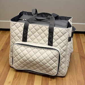 【新色カラー5名様限定✨】キルティング調グレー PVCレザー トート型防具袋
