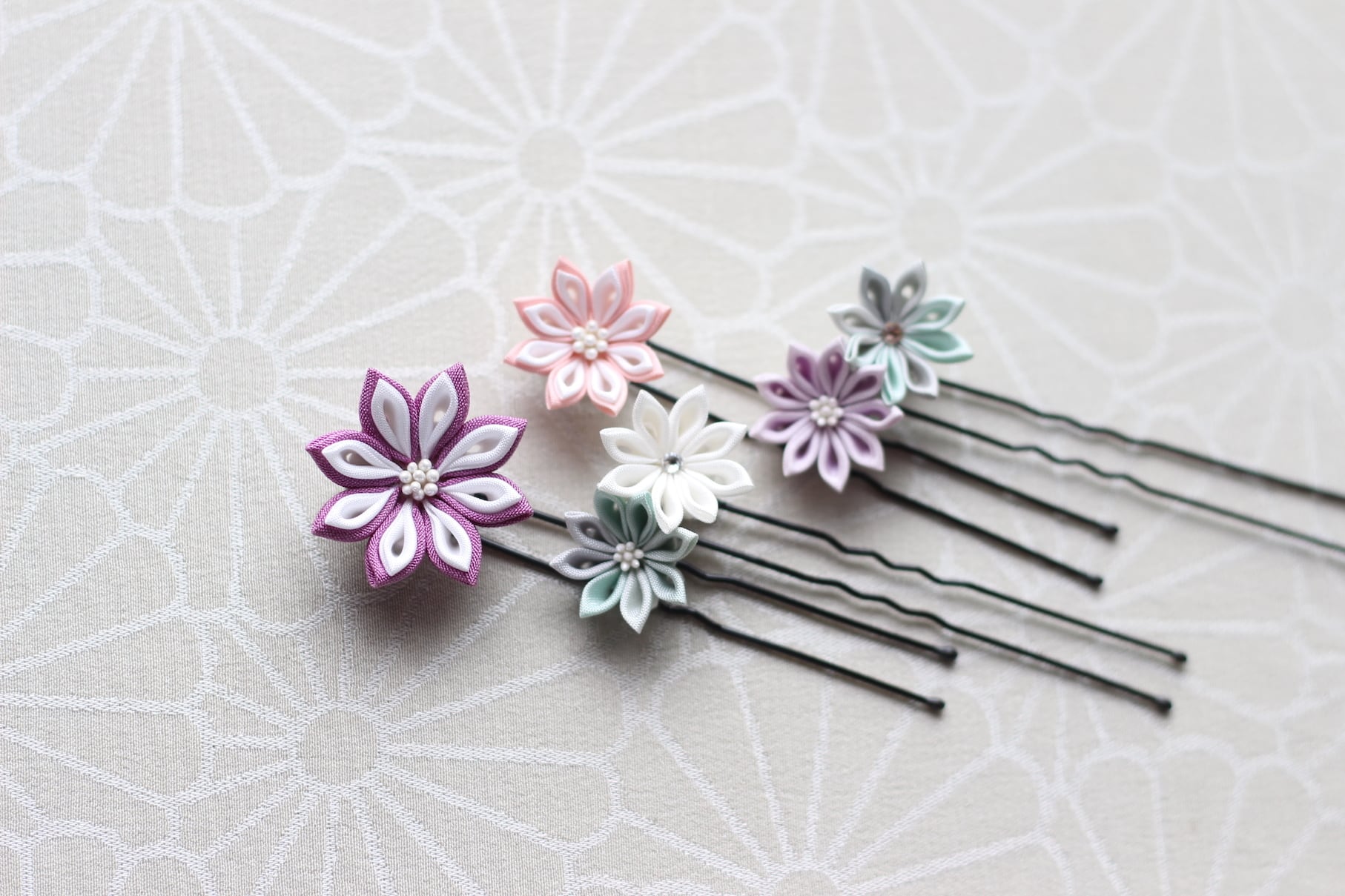 つまみ細工 コームとUピンのセット | Petit Bonheur（プチボヌール