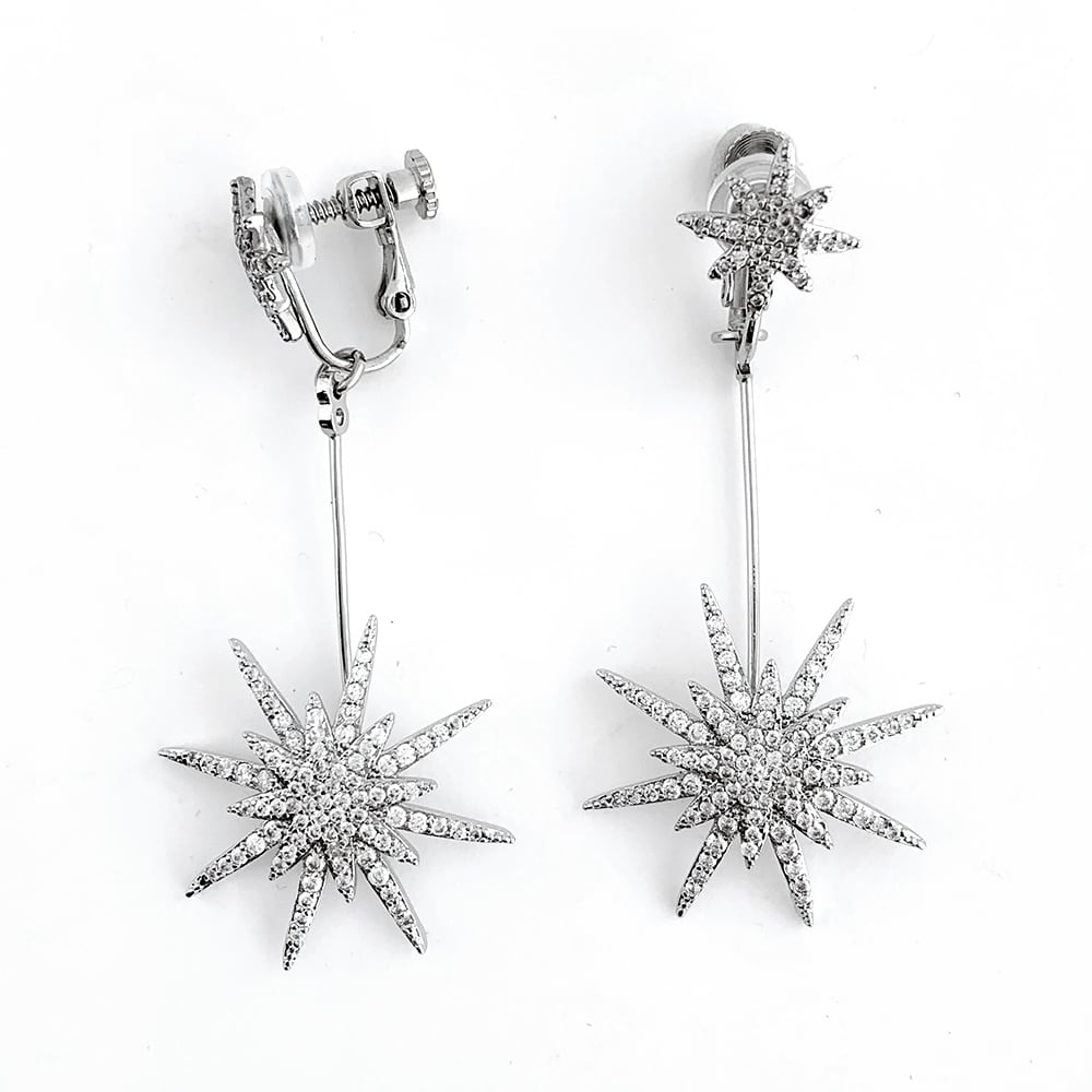 シルバースターモチーフイヤリング【TER-215-SI】