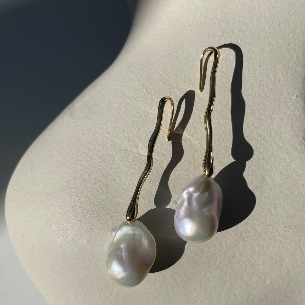 baroque pearl wave line pierce【Sクラス】＜即納＞