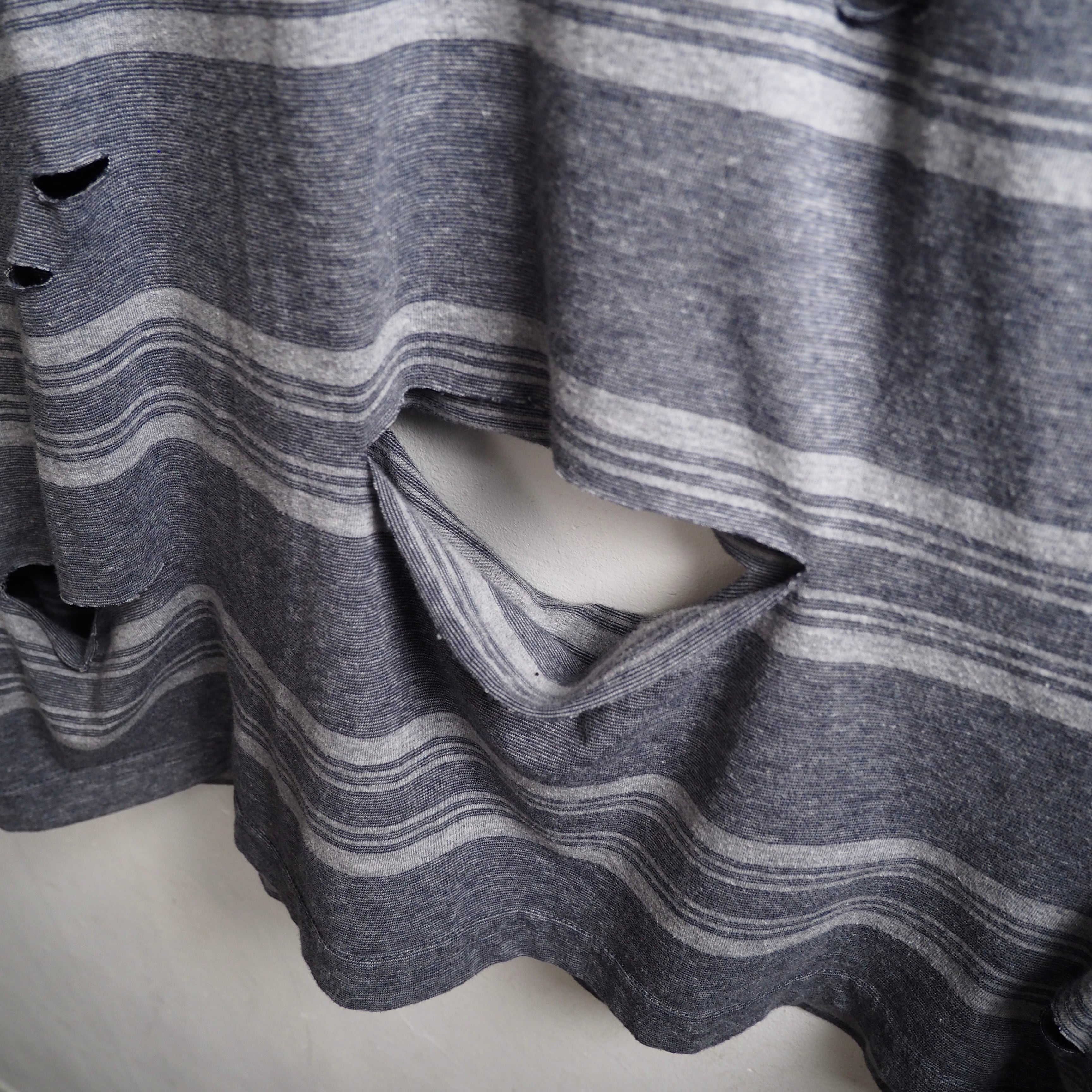 ” 循環 ” Boro Circulation Fat Border pattern Re:make loose S/S Tee