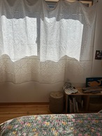 しかく カットワークキルト NO.1  マルチクロス インドの手仕事