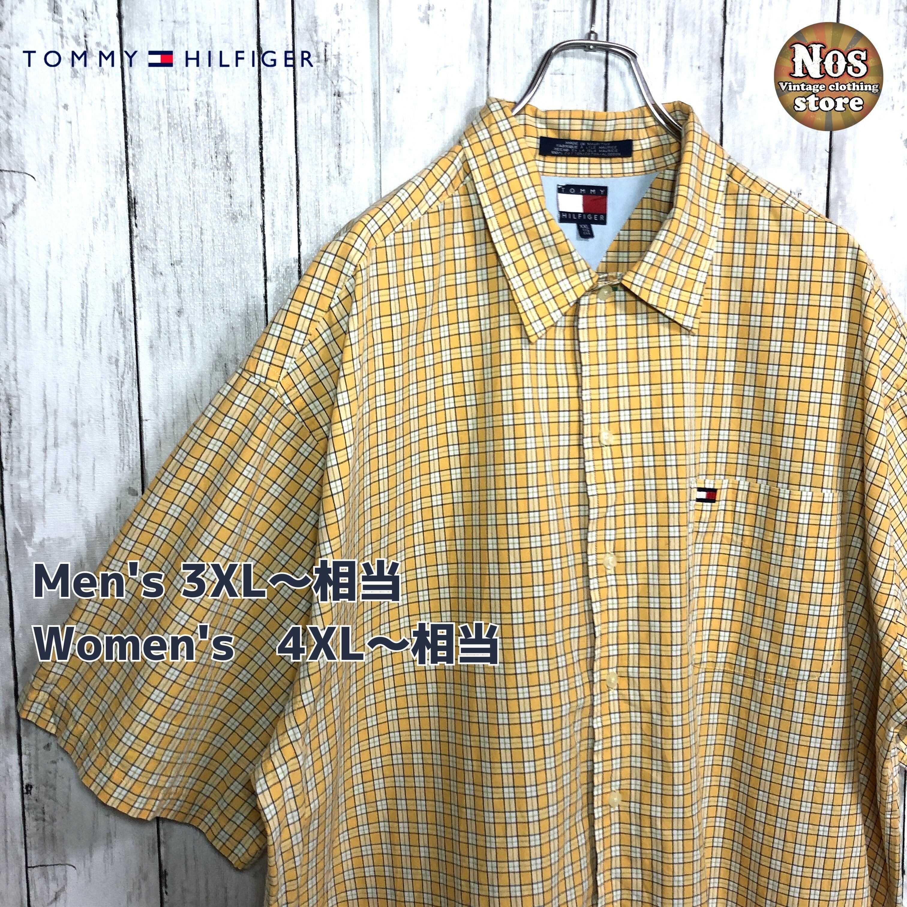 85～90s】トミーヒルフィガー 半袖シャツ チェック柄 フラッグタグ