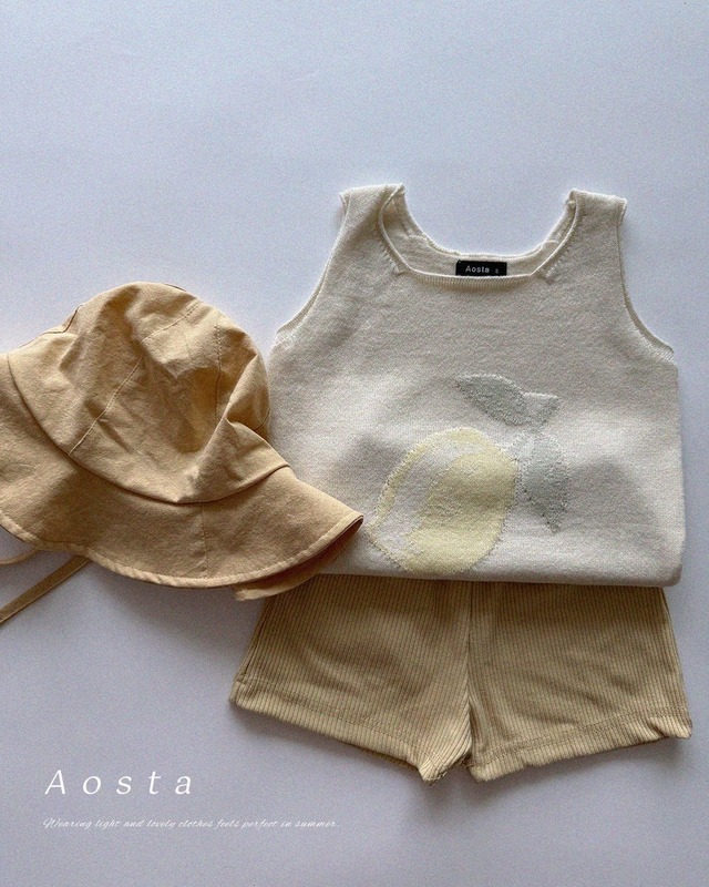 【予約/送料無料】Aosta/knit fruit vest