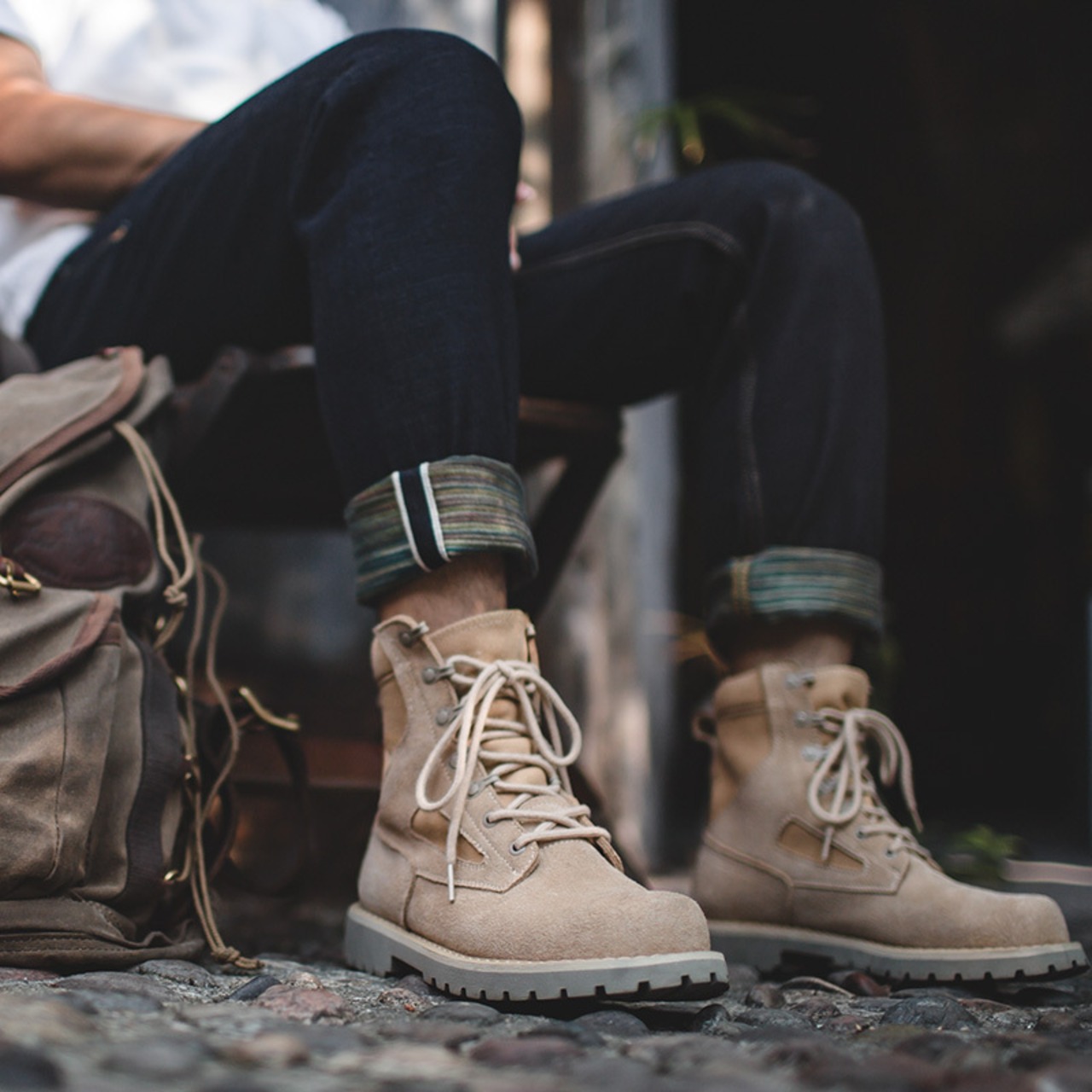 Sand Suede Lace-Up Boots / サンド スエード レースアップ ブーツ