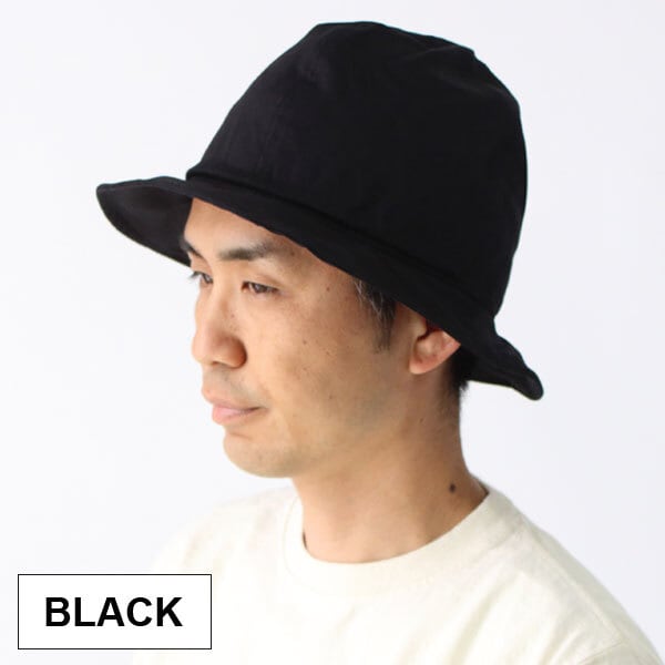 山高帽 メンズ 黒 帽子 メンズ 大きいサイズ Regnuu コットン ツイル