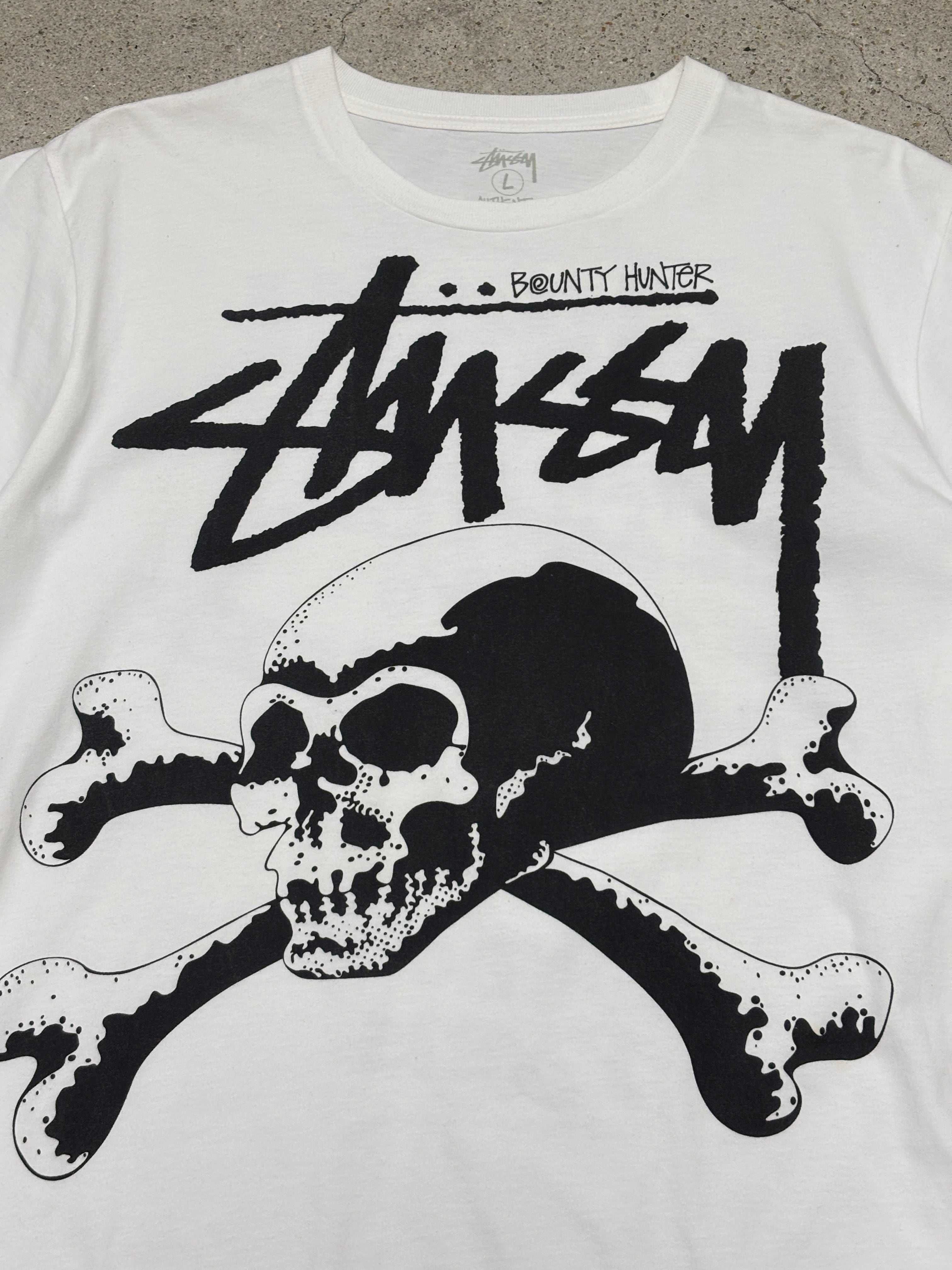 10s STUSSY × BOUNTY HUNTER/30th Anniversary/World Tour Tee/L/30