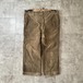 30-40s フレンチワーク 太畝コーデュロイ ブラウン パンツ W46