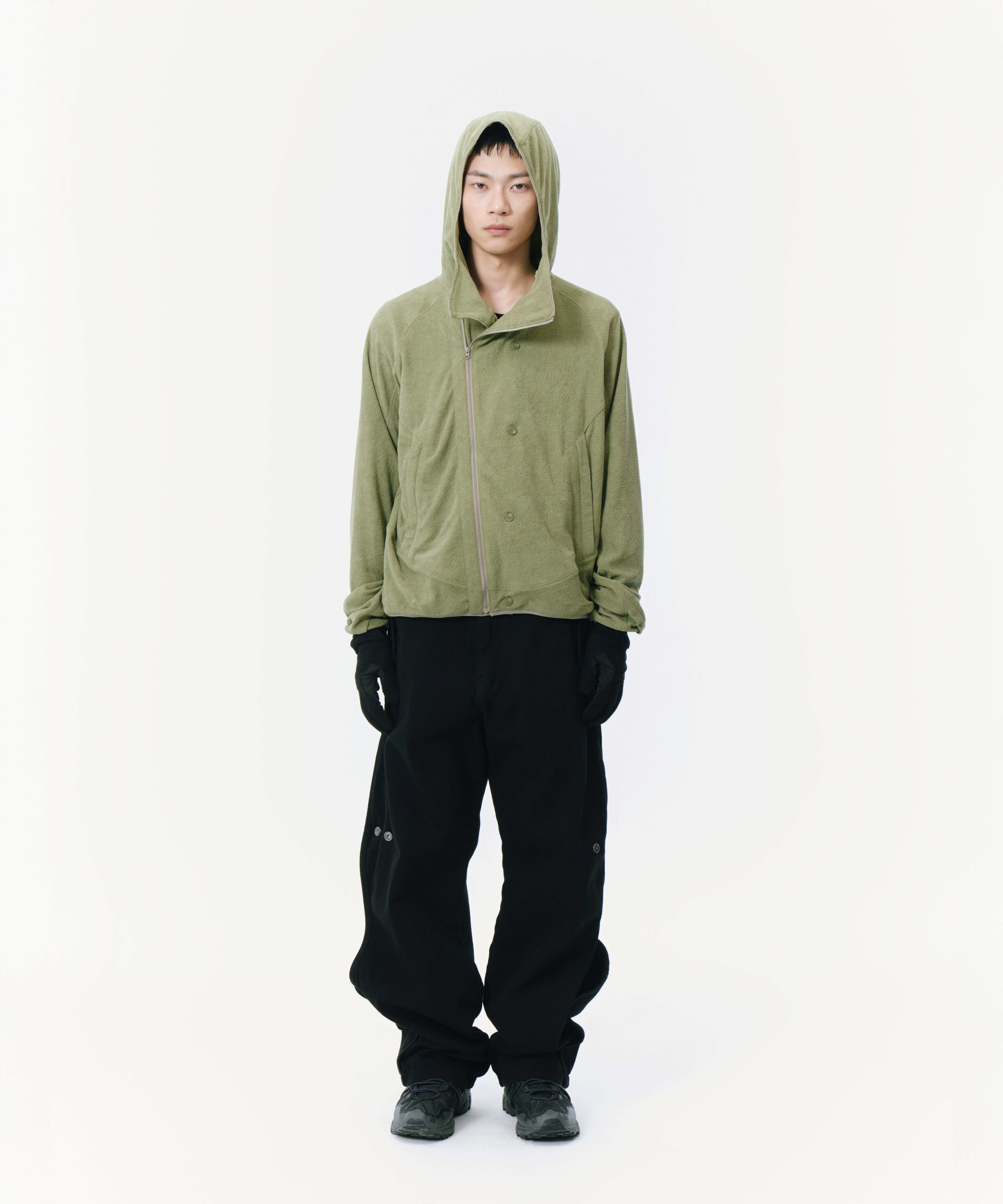 SAN SAN GEAR BUTTON FLEECE JACKET あつむ着用 b840dbd845845a3288a90857858102