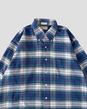 -L.L. Bean- Vintage 80's CHAMOIS CLOTH Shirt made in USA