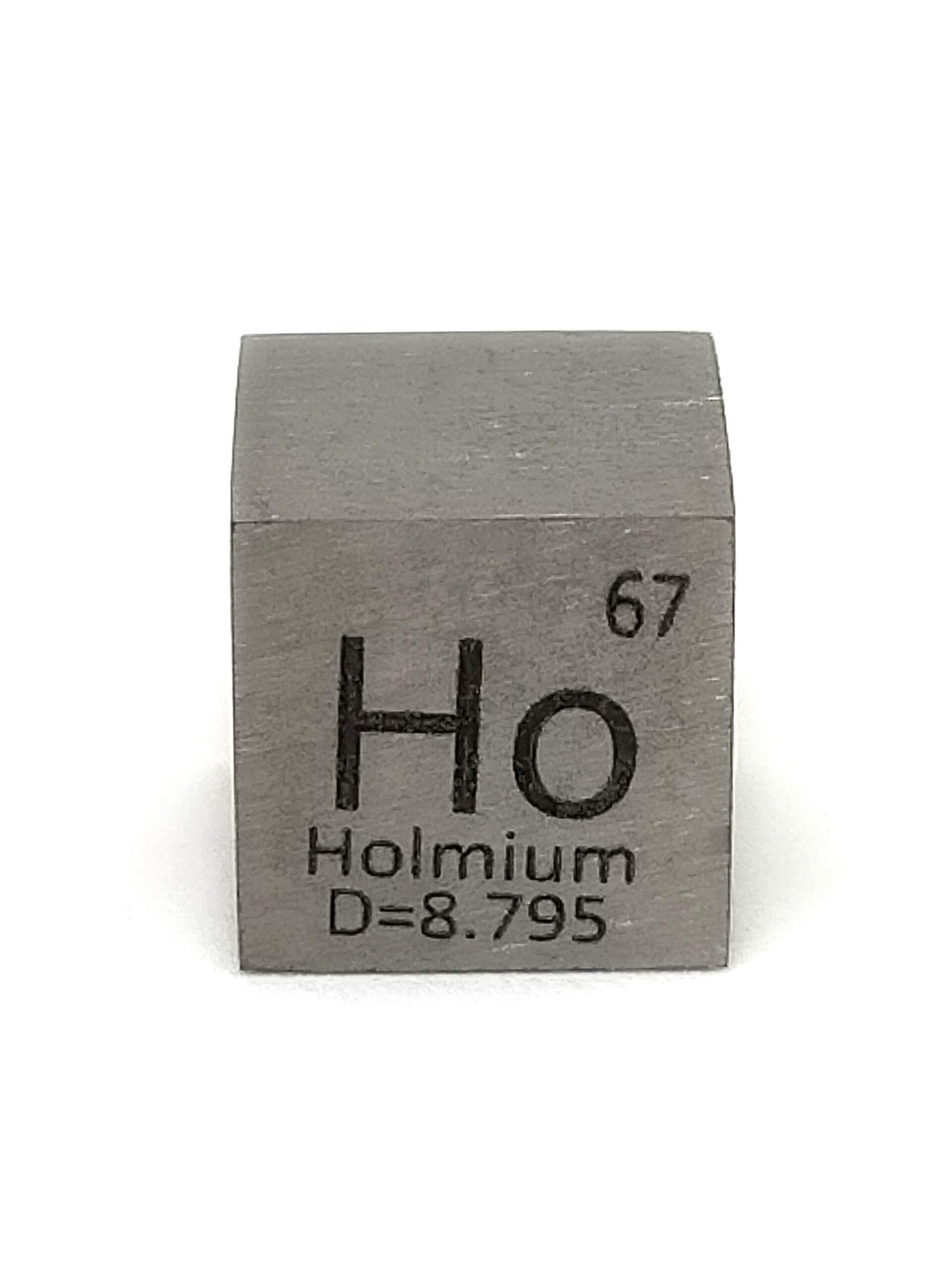 【努力特価】元素標本 ホルミウム Ho 10mm角キューブ 刻印Aタイプ