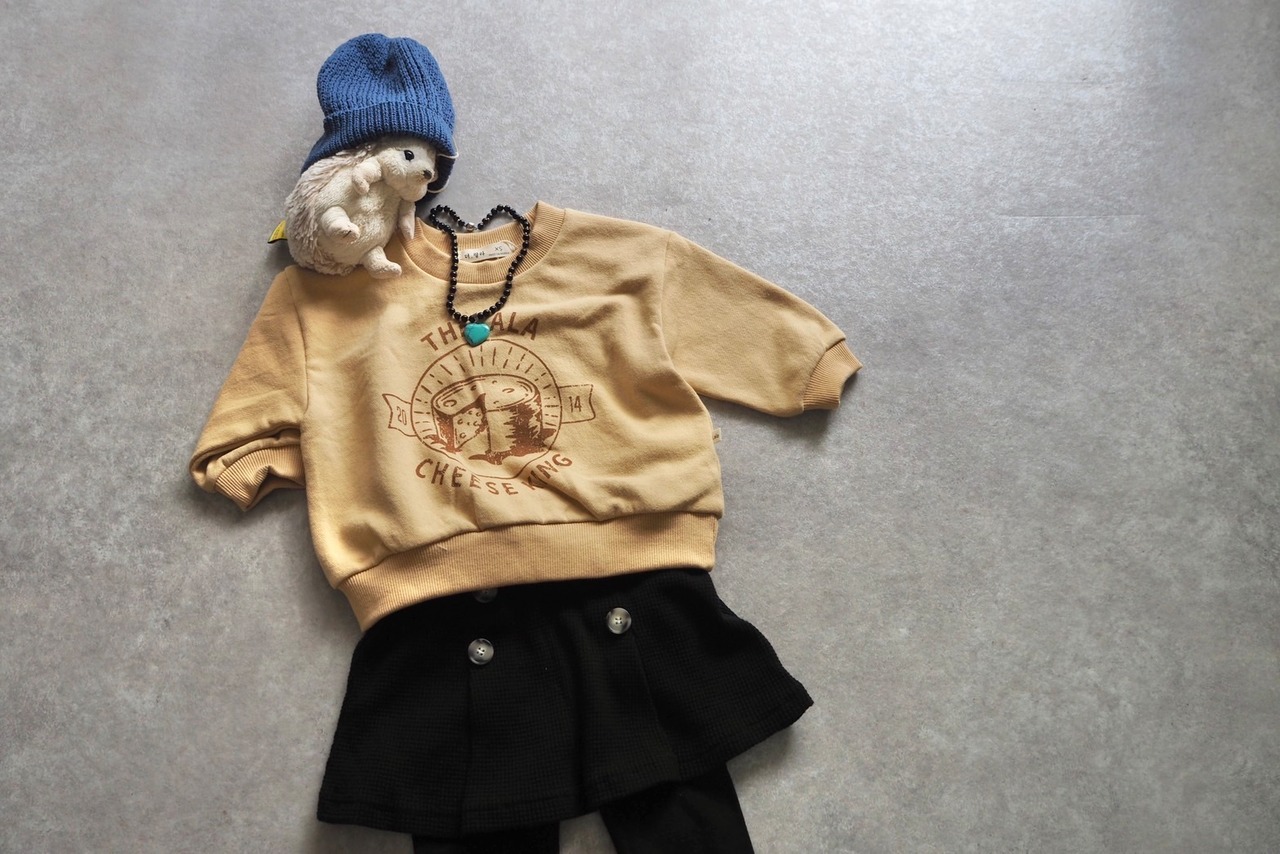 【The lala】チーズキングトレーナー(yellow)80〜120cm【230910tl】 - 9