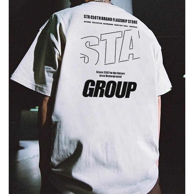 バックプリントデザイン　オーバーサイズTシャツ　00142