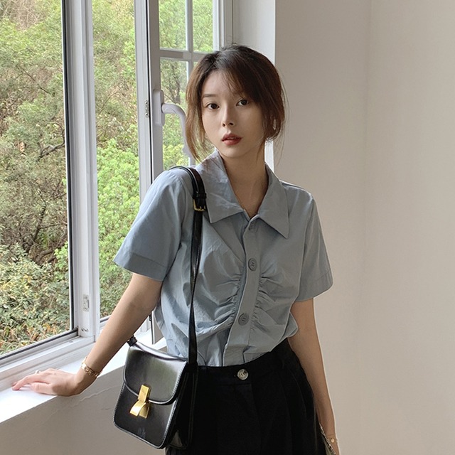 サマーブルーシャツ トップス 夏物 スーパーモール57102512530