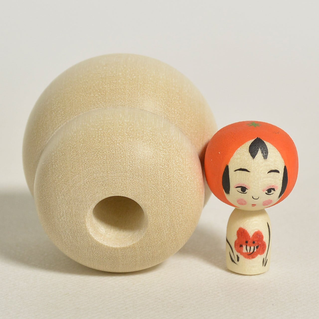 おもちちゃんこけし 約1.5寸 約4.5cm 鈴木明 工人（作並系）#2379