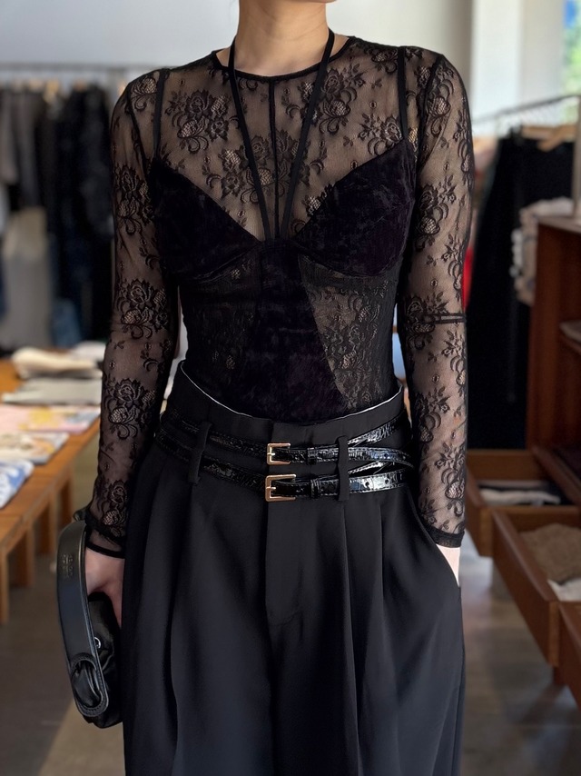 【26AW】FETICO フェティコ / ボディスーツ / STRETCH LACE BODYSUIT