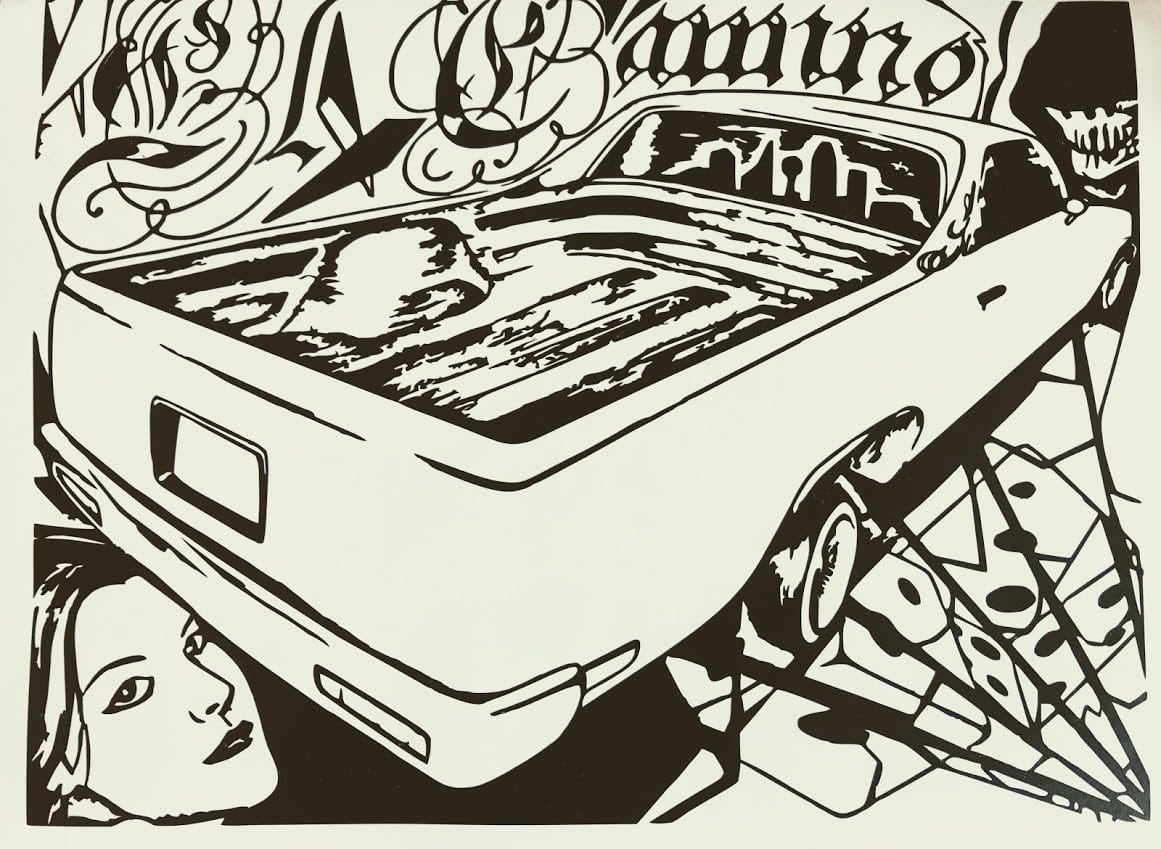 アメリカンローライダーテーブルシボレーマーク