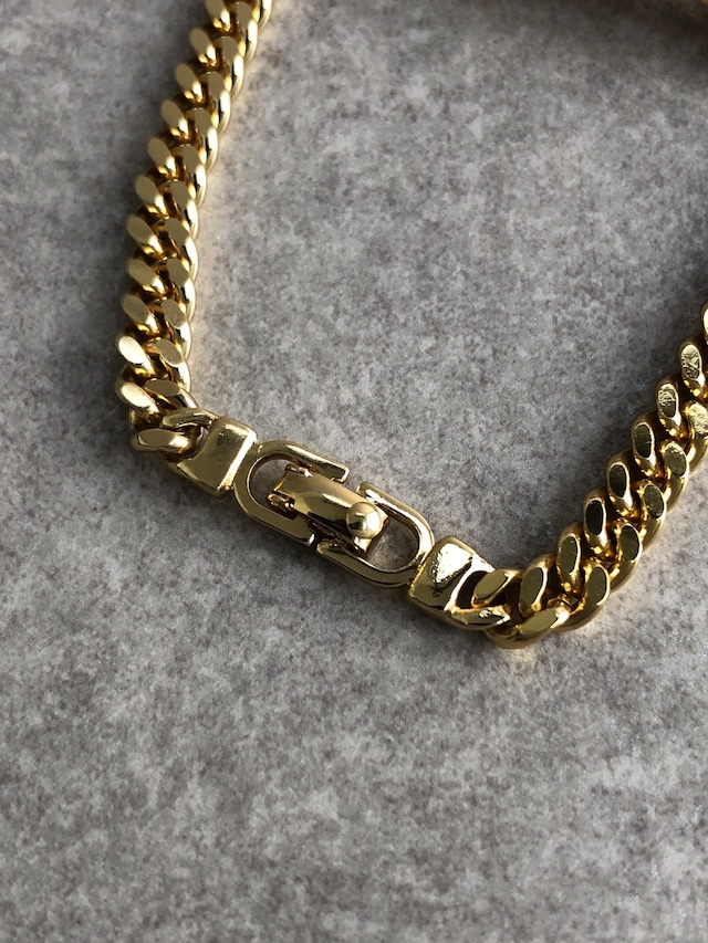 Christian Dior クリスチャン ディオール ブレスレット ゴールド DIORロゴプレート 喜平チェーン vintage ヴィンテージ オールド wdsnau