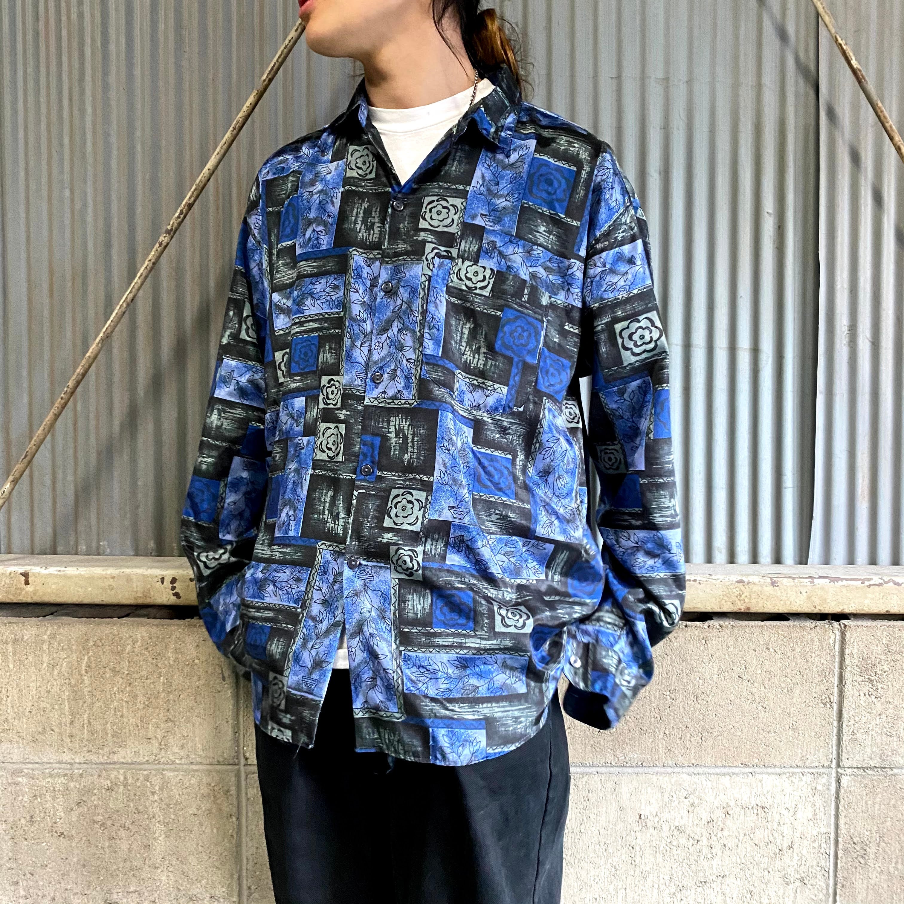 T.CORNER ユーロブランド 総柄シルクシャツ メンズXL相当 古着 【長袖シャツ】【SS2201-50】 | cave  古着屋【公式】古着通販サイト powered by BASE