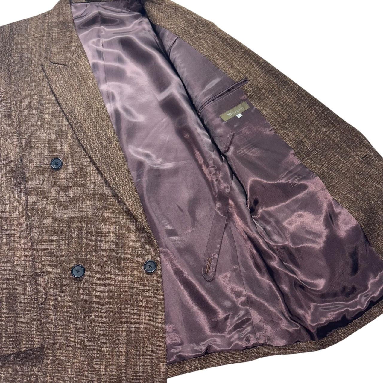 archive 1992AW Y’s for men silk brend nep wool suits set-up